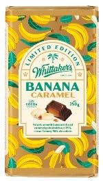 Whittaker's Banana Caramel Milk Chocolate Block, Limited Edition, 250g