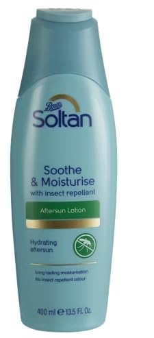 Soltan Soothe & Moisturise Aftersun Lotion with Insect Repellent, Hydrating, 400ml