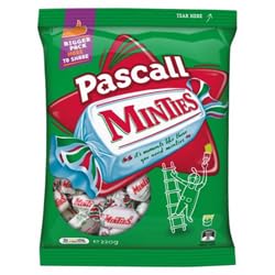 Pascall Minties Chewy Mint Flavoured Lollies, 170g