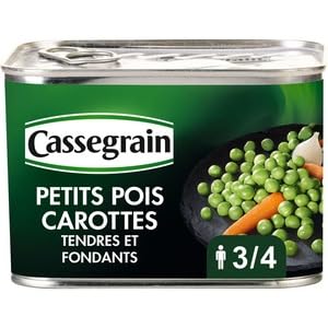 Cassegrain Petits Pois Carottes Extra Fins (4/4) (468g Net) 800g