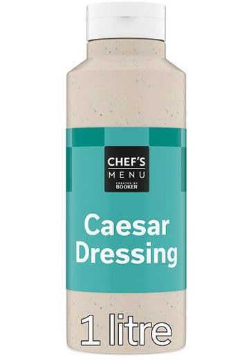 Caesar Dressing 1 Litre – Ready to Use Salad Dressing for Salads & Wraps – Chef’s Menu – Suitable for Home & Catering