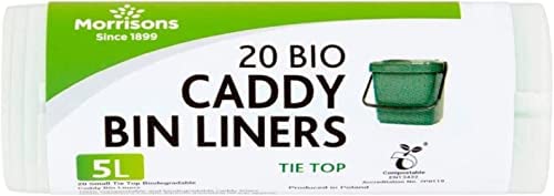 Morrisons 20 Bio Caddy Bin Liners, White, 5L