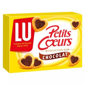 LU Petits Coeurs Chocolat Biscuits, Heart-Shaped