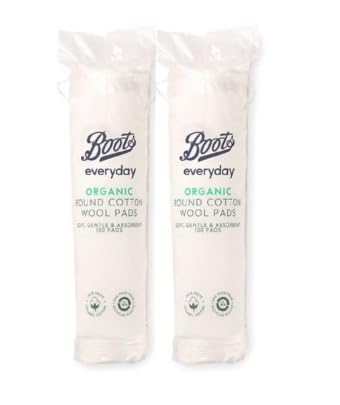 Boots Everyday Organic Cosmetic Round Cotton Wool Pads 100 pads, 2 Packs
