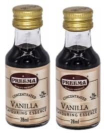 Preema Concentrated Vanilla Flavouring Essence, 28ml, Pack of 2
