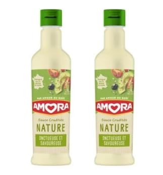 Amora Sauce Crudités Nature, Creamy and Savoury Dressing, Pack of 2