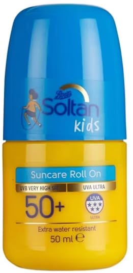 Soltan Kids Suncare Roll On, SPF 50+, Extra Water Resistant, UVA Ultra, 50ml
