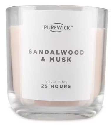 PUREWICK Sandalwood & Musk Candle, 25 Hours Burn Time