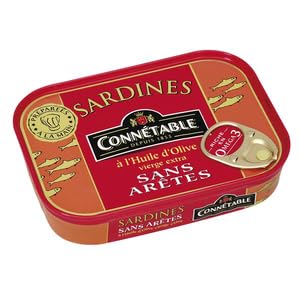 Connetable, Sardines Sans Arretes Huile Olive Extra Vierge 115g
