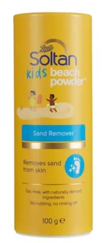 Soltan Kids Beach Powder Sand Remover, Talc-Free with Naturally Derived Ingredients, 100g
