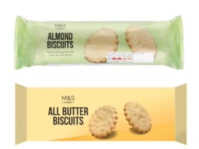 M&S Food Almond Biscuits and All Butter Biscuits, Light and Crisp, Baked Treats Variety