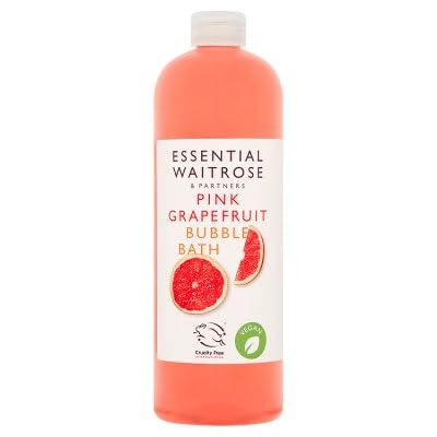 Waitrose Essential Bubble Bath - Pink Grapefruit, 750ml