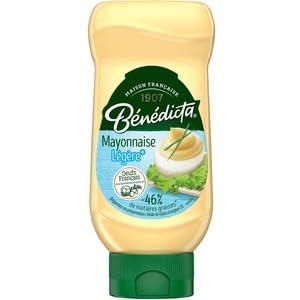 Bénédicta Mayonnaise Légère, Light Mayonnaise, 415g Squeeze Bottle