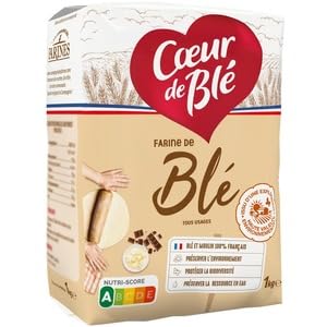 Coeur de Blé Farine de Blé, All-Purpose Wheat Flour, 100% French Wheat, 1kg