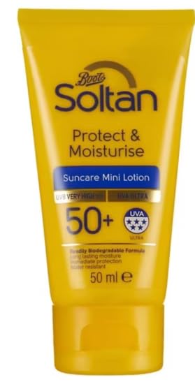 Soltan Protect & Moisturise Suncare Mini Lotion, SPF 50+, UVA Ultra, 50ml