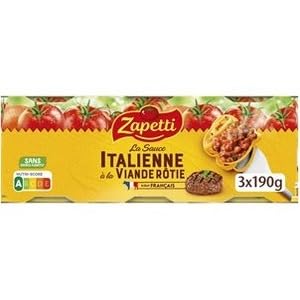 Zapetti Tomato Sauce Cooked With Roasted Meat 3x190g