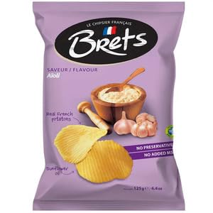 Brets Aioli Flavour Crisps, Real French Potatoes, No Preservatives, 125g