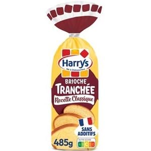Harry's Brioche Tranchée, Classic Recipe, No Additives, Sliced Brioche Bread, 485g