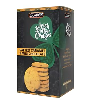Clare's Irish Butter Cookies, Salted Caramel & Milk Chocolate Flavour