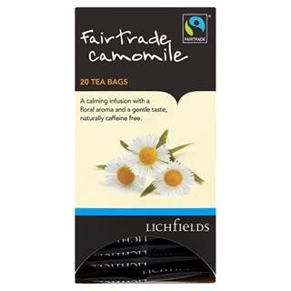 Lichfields Fairtrade Camomile Tea Bags, Pack of 20 bags