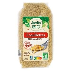 Jardin BiO Coquillettes Semi-Complètes, Semi Wholewheat 500g
