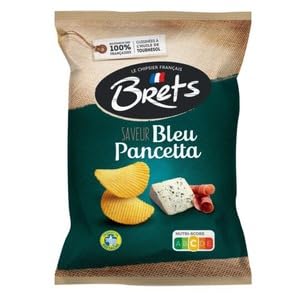 Brets Chips, Bleu Pancetta Flavour, Ridged Potato Crisps