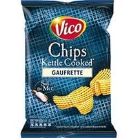 Vico Chips Kettle Cooked Gaufrette, Sea Salt, Waffle Cut 120g