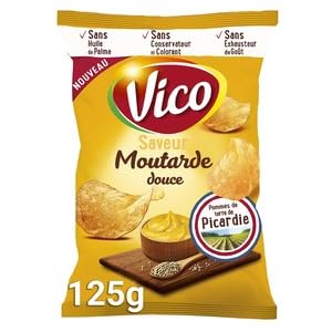 Vico Chips Saveur Moutarde Douce, 125g