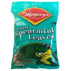 Mayceys Giant Spearmint Leaves, Chewy Candy, 90g