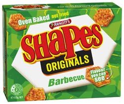 Arnotts Shapes Barbecue Original Flavour Crackers, Oven Baked, 175g