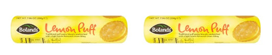 Bolands Lemon Puff Biscuits, Traditional Puff Pastry with Lemon Flavoured Cream Filling - Pack of 2