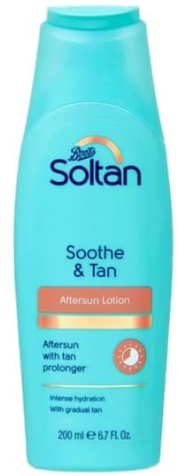 Soltan Soothe & Tan Aftersun Lotion with Tan Prolonger, Intense Hydration, 200ml
