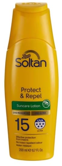 Soltan Protect & Repel Suncare Lotion, SPF 15, UVA Ultra, Water Resistant, 200ml
