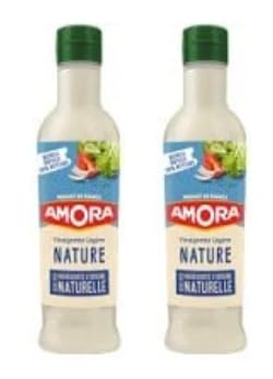 AMORA Vinaigrette Légère Nature Salad Dressing, Light & Natural, Pack of 2