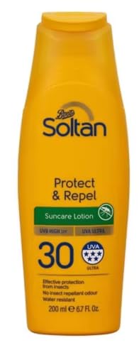 Soltan Protect & Repel Suncare Lotion, SPF 30, UVA Ultra, Water Resistant, 200ml