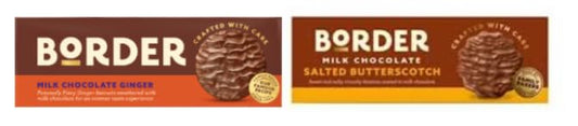 Border Biscuits Milk Chocolate Ginger and Salted Butterscotch, Crafted with Care, Variety Pack