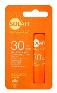 SOLAIT SPF 30 Moisturising Lip Protection Balm, Coconut Flavour, Water Resistant, Advanced UVA/UVB Protection