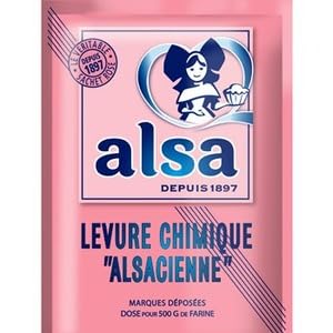 Alsa Levure Chimique Alsacienne Baking Powder, Dosé pour 500g de Farine