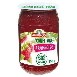 Andros Confiture Allégée Framboises Bocal 350g