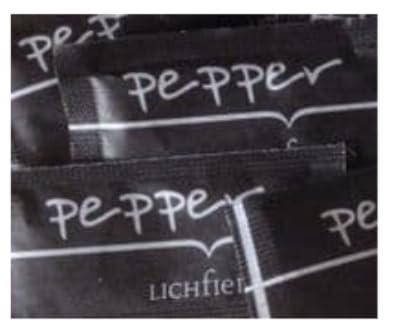 Lichfields Pepper Single-Serve Sachets, Black Packaging, Condiment Portions - 200 Sachets