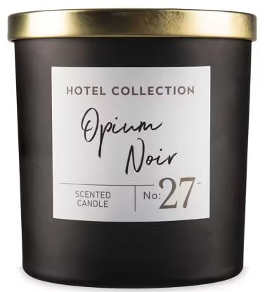 Hotel Collection Opium Noir Scented Candle No. 27, Black Glass with Gold Lid