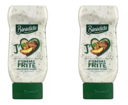 Bénédicta Sauce Pomme Frite, Délicatement Relevée, Pack of 2