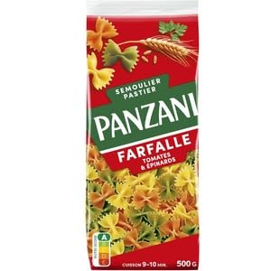 Panzani Farfalle Pasta with Tomatoes & Spinach, 500g