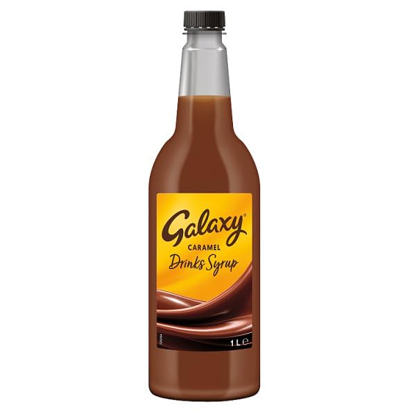 Galaxy Caramel Drinks Syrup, 1L Bottle, for Coffee and Beverages