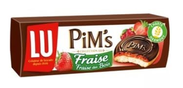 LU PiM's Fraise des Bois Biscuits, Strawberry Flavour with Chocolate Coating