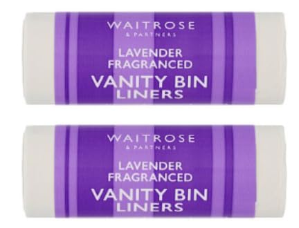 Waitrose & Partners Lavender Fragranced Vanity Bin Liners, Pack of 2
