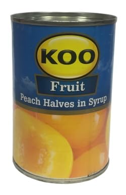 KOO Peach Halves in Syrup, Canned Fruit, 410g