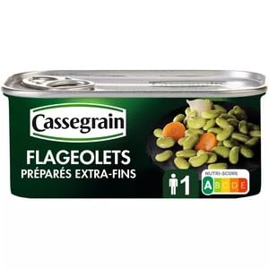 Cassegrain Flageolets Extra Fins Oignons et Carottes Petit Format (130g net) 200g