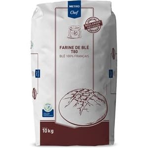 Metro Chef Farine de Blé T80, 100% Blé Français, Spécial Boulanger Pâtissier Artisan, 10 kg