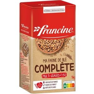 Francine Farine de Blé Complète, Multi-Usages, Type T150, 1kg